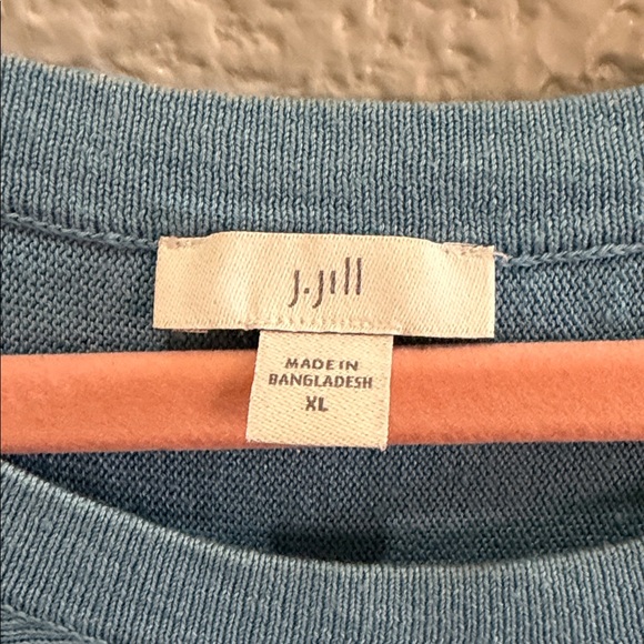 J. Jill Blue Women's Relaxed Crewneck Linen Blend Sweater size XL - Picture 2 of 6
